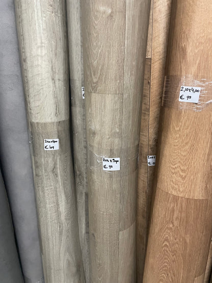 Warm Bruin Eiken Vinyl Zeil | 2,25x3,90mtr