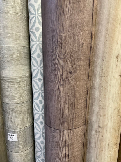 Donker Verouderd Eiken Vinyl Restpartij | 1,50x4,00mtr