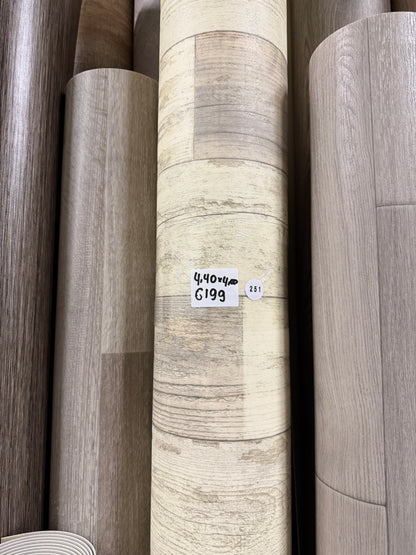 Licht Steigerhout Look Vinyl Restpartij | 4,40x4,00mtr