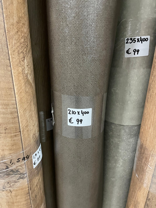 Koper Betonlook Vinyl Restpartij | 2,10x4,00mtr