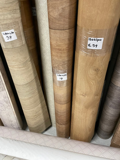 Eiken WC/Toilet Vinyl Restpartij | 1,10x1,20mtr