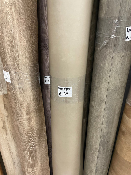 Beige Gietvloerlook Vinyl Restpartij | 1,60x4,00mtr
