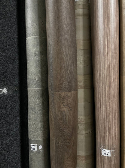 Donkerbruin Eiken Vinyl Restpartij | 3,60x4,00mtr