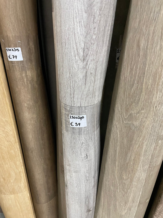 Licht Grijs Eiken Vinyl Restpartij | 2,30x2,90mtr