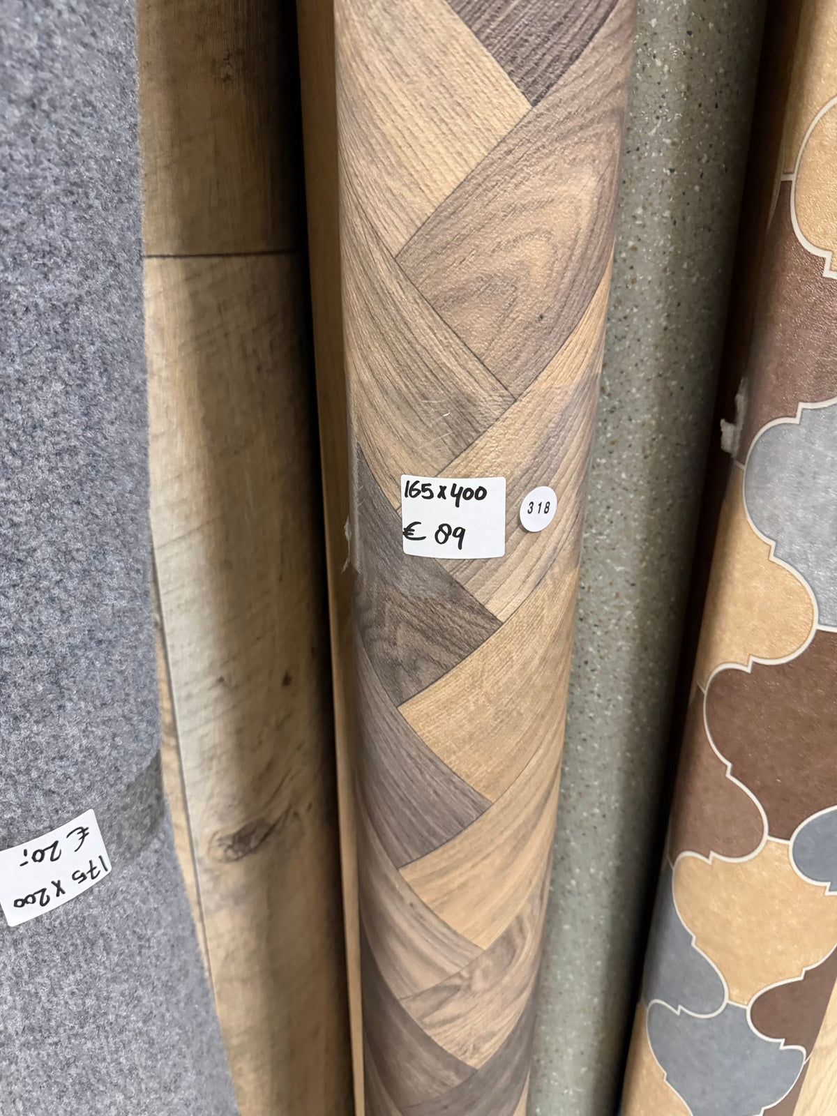 Bruin Multikleur Visgraat Vinyl Restpartij | 1,65x4,00mtr (6,6m2)