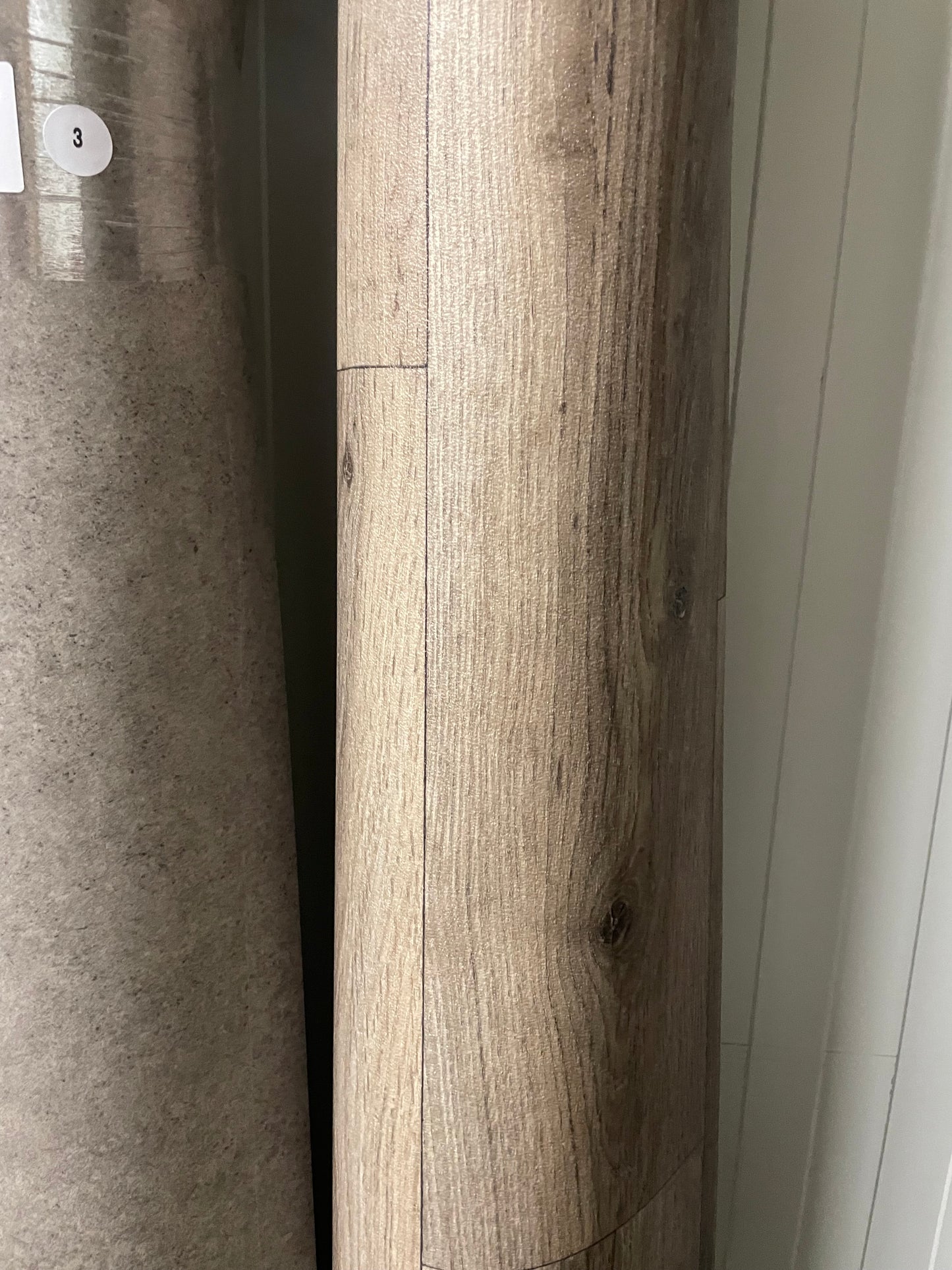 Greige Houtmotief Eiken Vinyl Restpartij | 3,35x4,00mtr