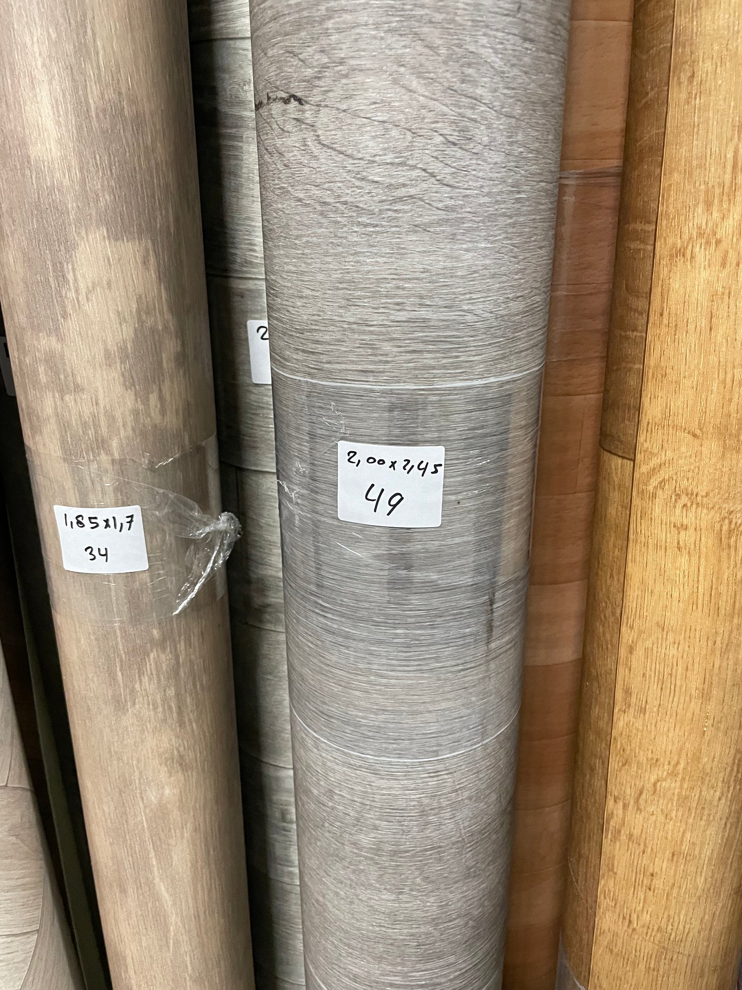 Grijs Verouderd Eiken Vinyl Restpartij | 2,00x2,45mtr