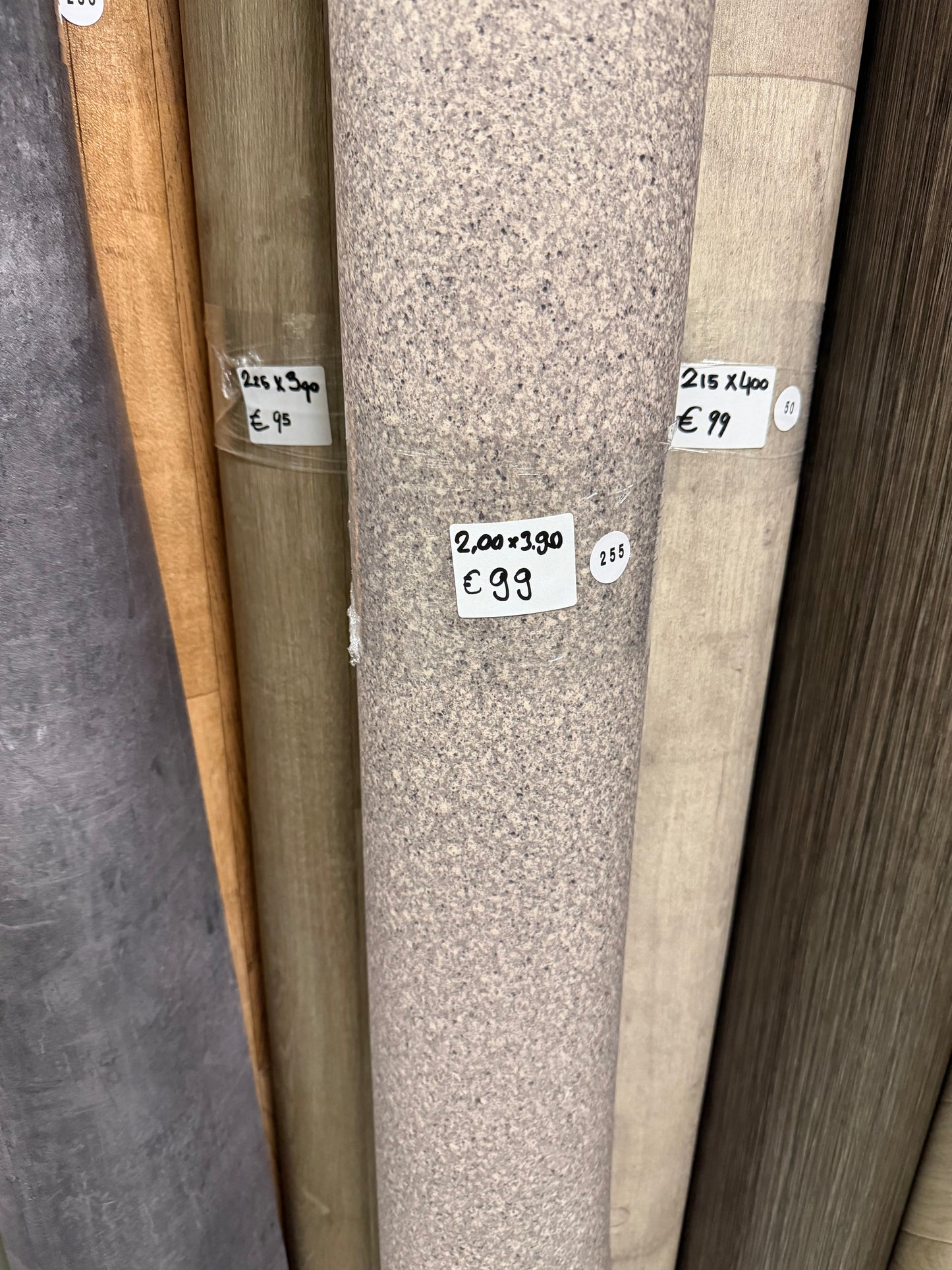 Licht Granito Vinyl Restpartij | 2,00x3,90mtr