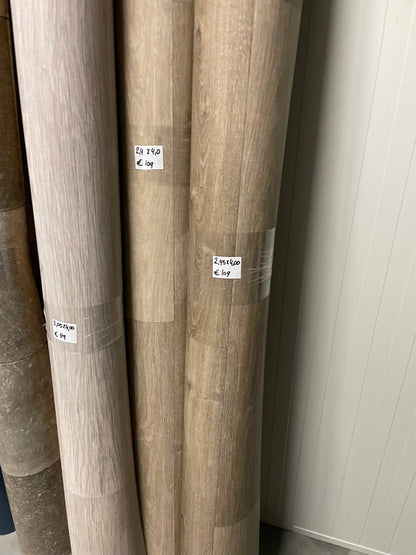 Bruin Eiken Vinyl Restpartij | 2,45x4,00mtr