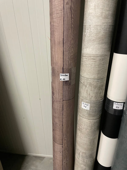 Grijsbruin Eiken Vinyl Restpartij | 2,15x4,00mtr