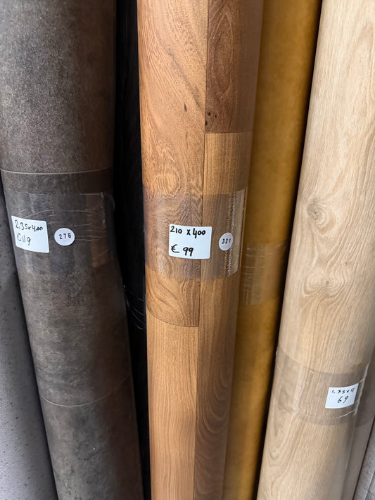 Klassiek Naturel Eiken Vinyl Restpartij | 2,10x4,00mtr (8,4m2)