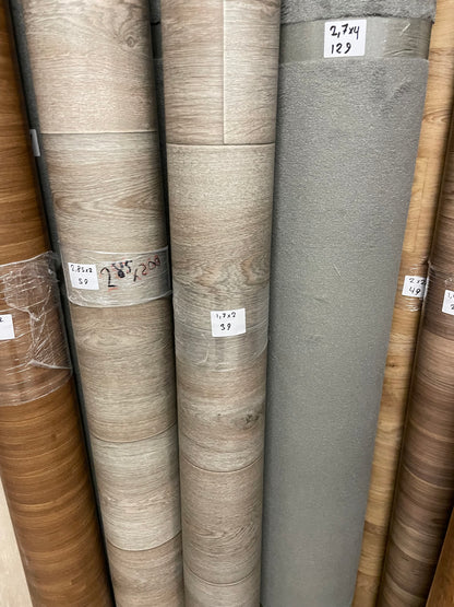 Boereiken Bruin Vinyl Restpartij | 1,70x2,00mtr
