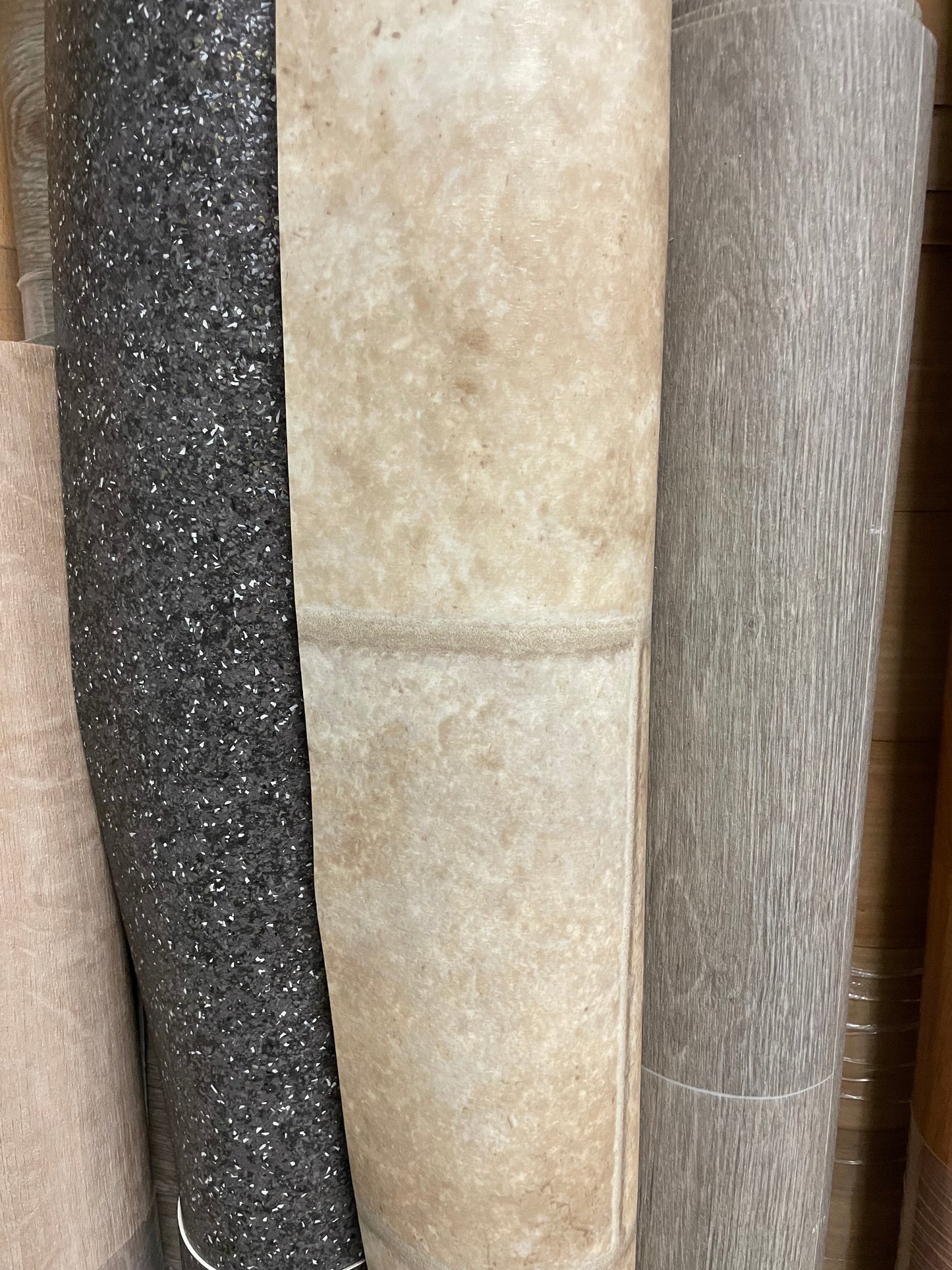 Beige Tegelmotief Vinyl Restpartij | 1,25x1,30mtr
