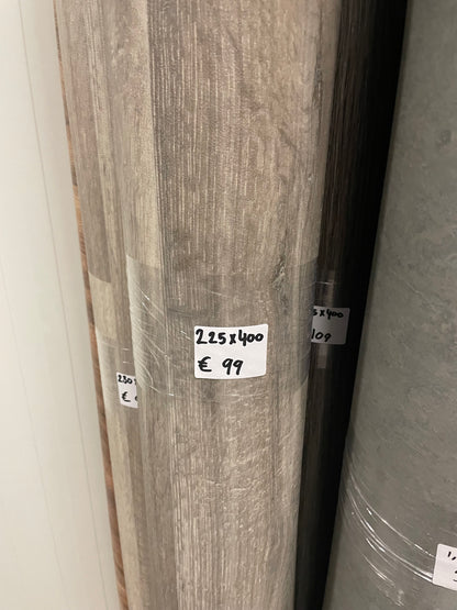 Grijsbruin Eiken Vinyl Restpartij | 2,25x4,00mtr