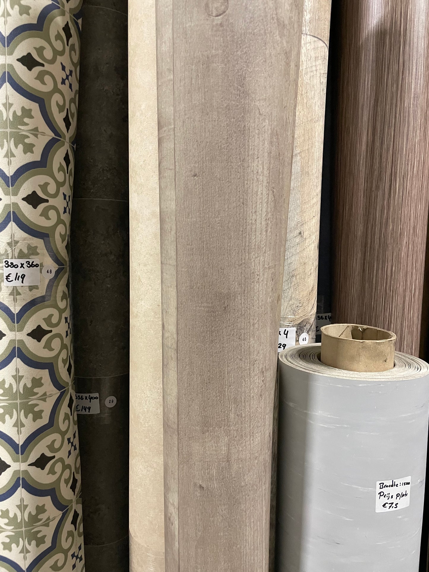 Greige Naturel Houtmotief Vinyl Restpartij | 2,15x4,00mtr