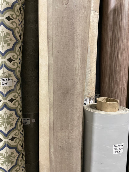 Greige Naturel Houtmotief Vinyl Restpartij | 2,15x4,00mtr