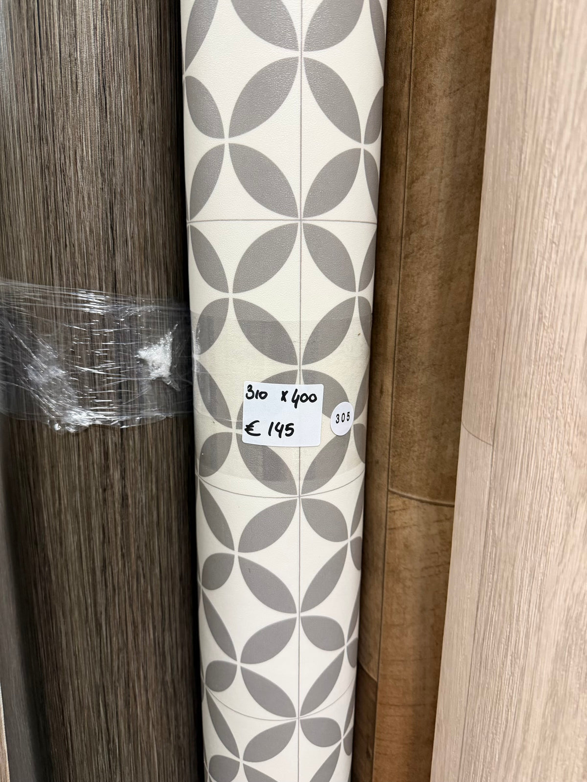 Cirkel Patroon Vinyl Restpartij | 3,10x4,00mtr (12,4m2)
