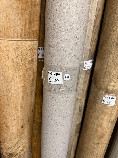 Grijs Gespikkeld Beton Vinyl Restpartij | 2,05x4,00mtr (8,2m2)