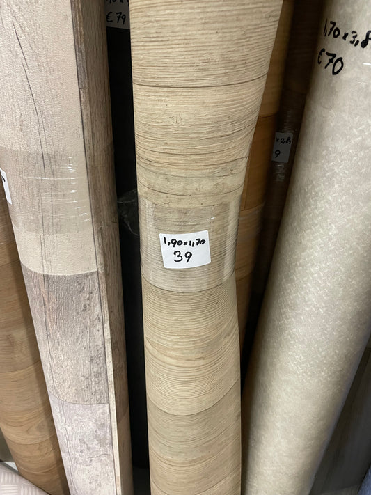 Naturel Licht Eiken Vinyl Restpartij | 1,70x1,90mtr