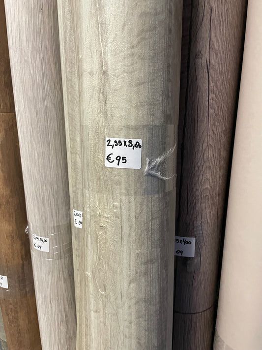 Licht Grijsbruin Eiken Vinyl Restpartij | 2,35x3,80mtr