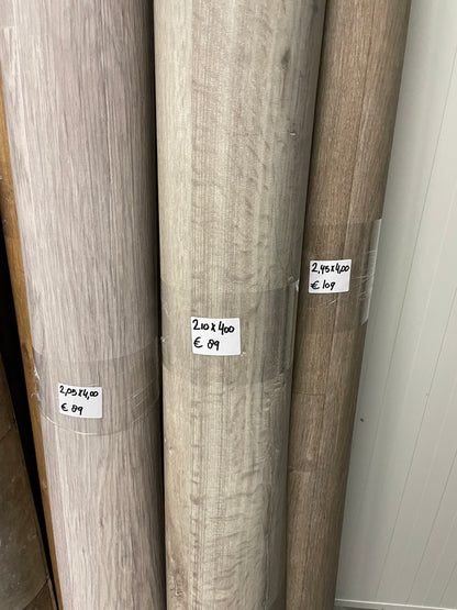 Greige Eiken Vinyl Restant | 2,10x4,00mtr