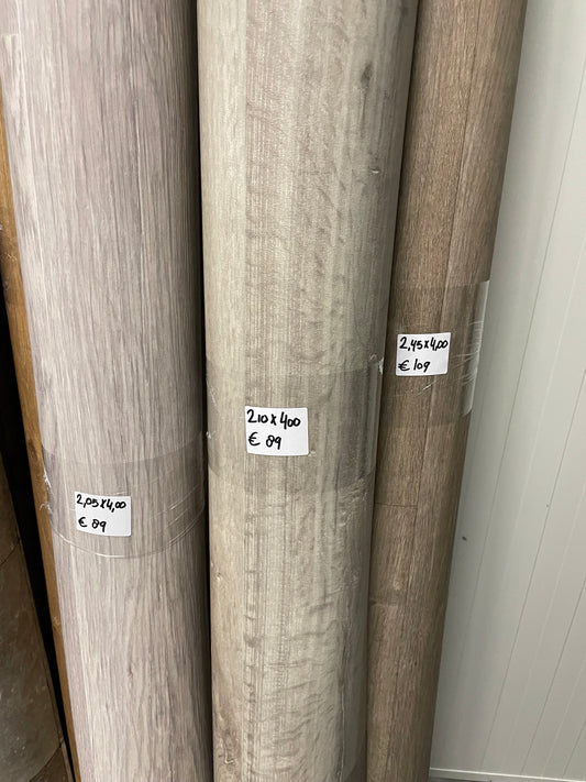 Greige Eiken Vinyl Restant | 2,10x4,00mtr