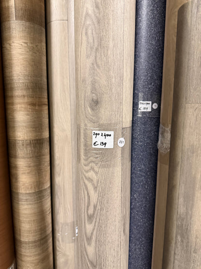 Licht Grijsbruin Eiken Vinyl Restpartij |
2,90x4,00mtr
