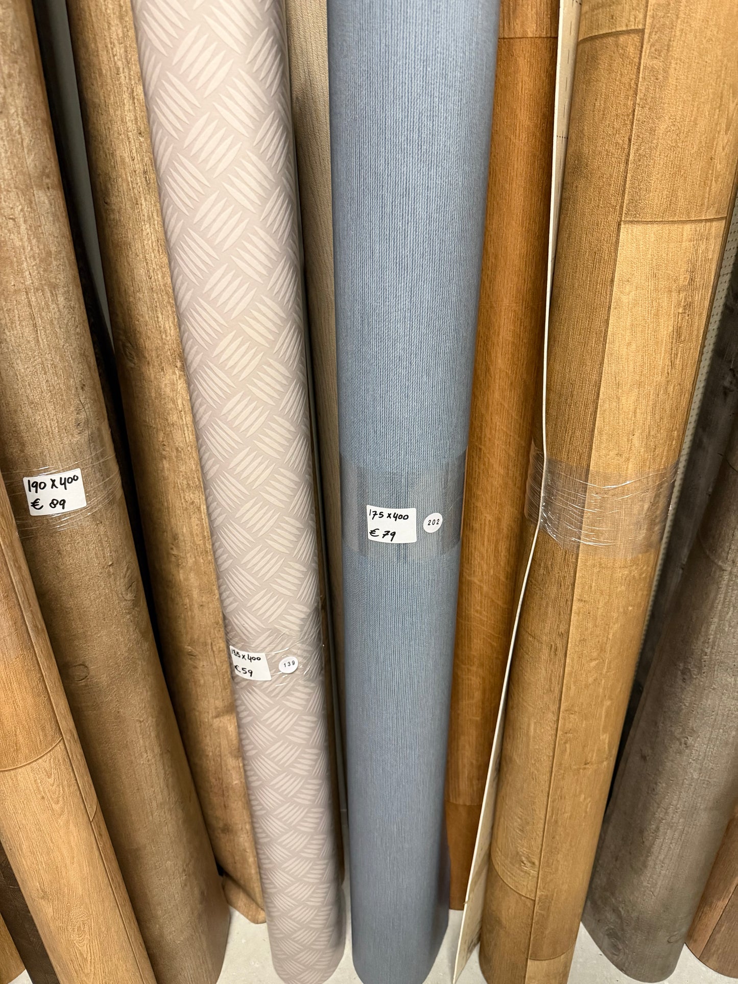 Blauw Textiel Motief Vinyl Restpartij |
1,75x4,00mtr