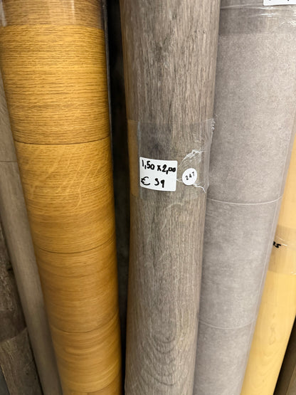 Forbo Novilon Grijsbruin Eiken Vinyl Restpartij | 1,50x2,00mtr