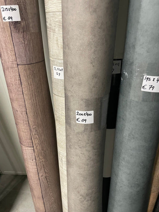 Grijs Betonlook Vinyl Restpartij | 2,00x4,00mtr
