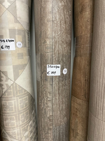 Bruin Rustiek Eiken Vinyl Restpartij |
3,50x4,00mtr - Vinylrestpartij.nl 