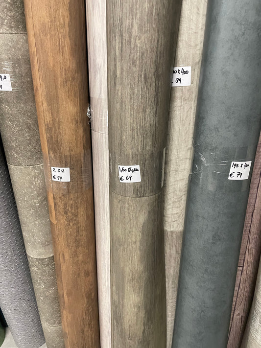 Donkerbruin Eiken Vinyl Restpartij | 1,60x4,00mtr