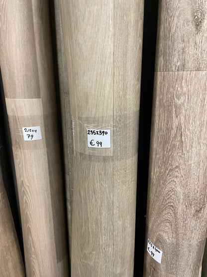 Licht Greige Eiken Project Vinyl Restpartij | 2,35x3,90mtr