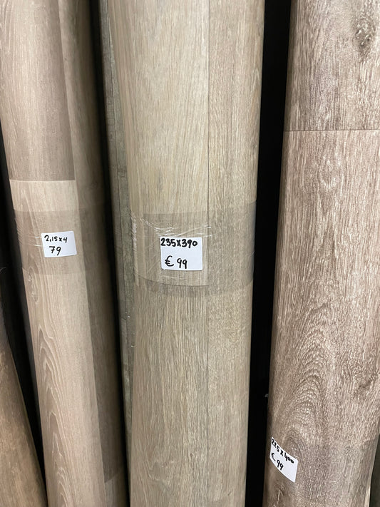 Licht Greige Eiken Project Vinyl Restpartij | 2,35x3,90mtr