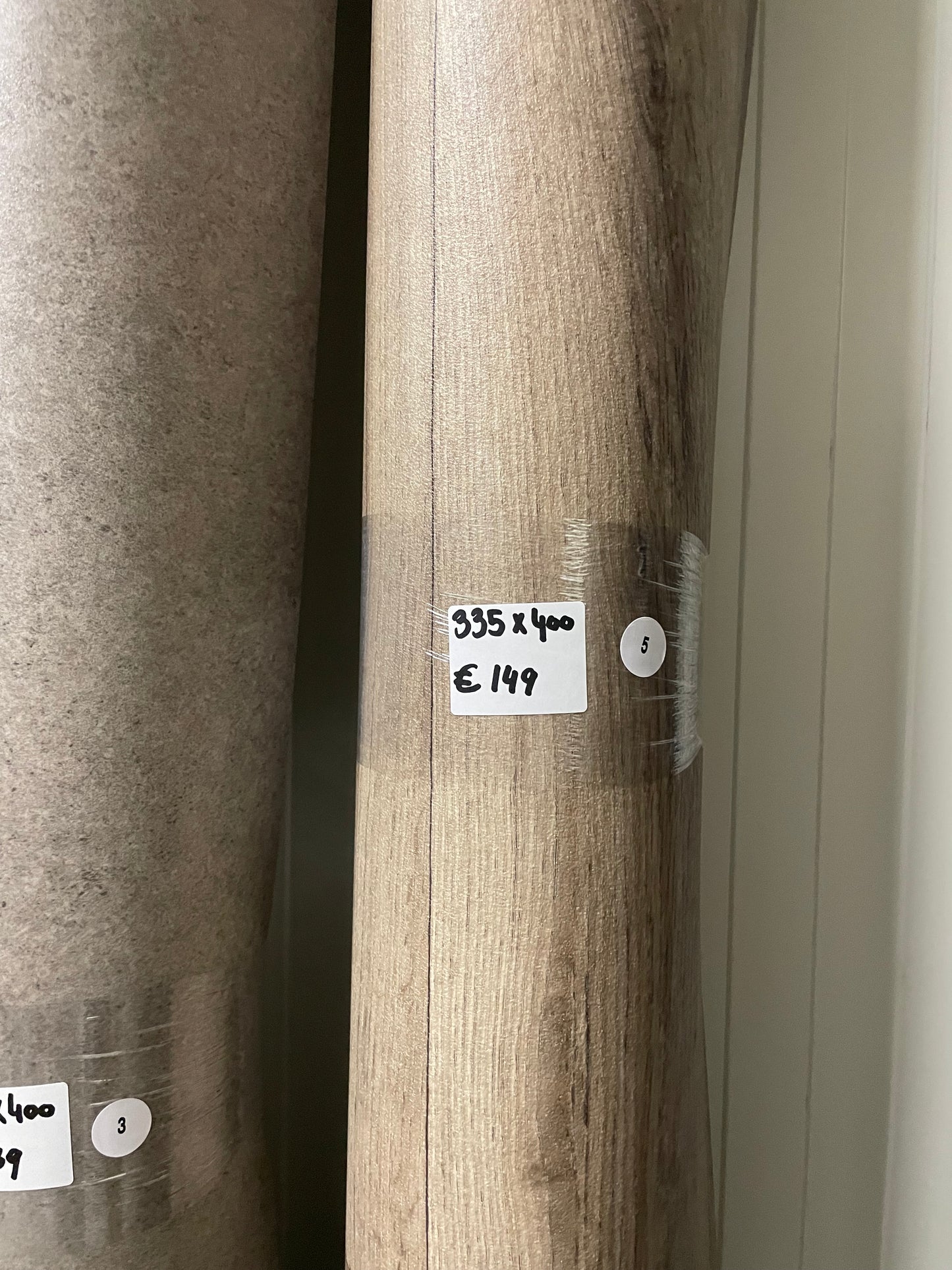 Greige Houtmotief Eiken Vinyl Restpartij | 3,35x4,00mtr