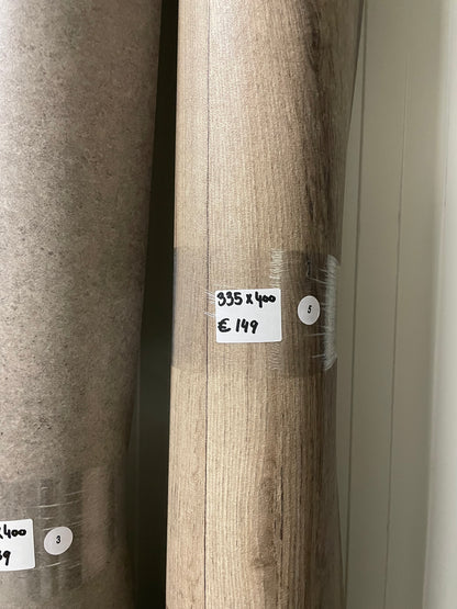 Greige Houtmotief Eiken Vinyl Restpartij | 3,35x4,00mtr