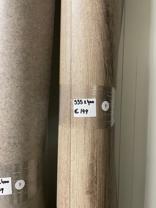 Greige Houtmotief Eiken Vinyl Restpartij | 3,35x4,00mtr