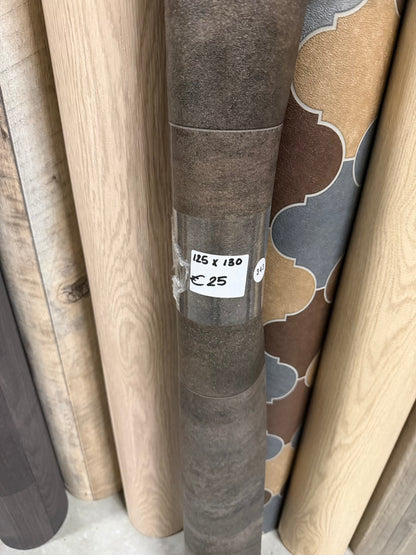 Tegellook Donker WC/Toilet Vinyl Restpartij | 1,25x1,30mtr (1,63m2)