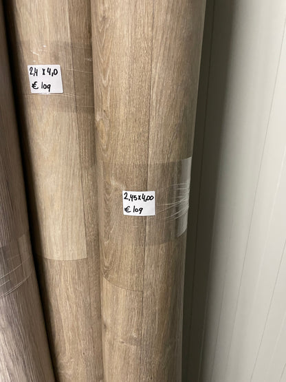 Bruin Eiken Vinyl Restpartij | 2,45x4,00mtr