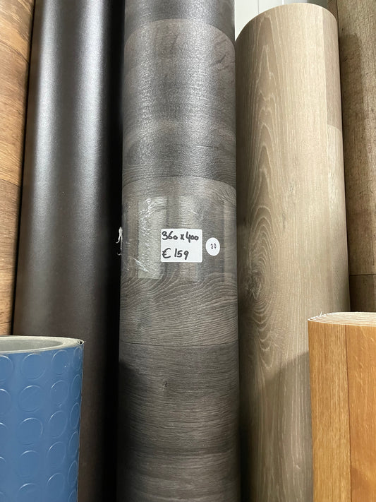 Antraciet Eiken Vinyl Restpartij | 3,60x4,00mtr - Vinylrestpartij.nl 