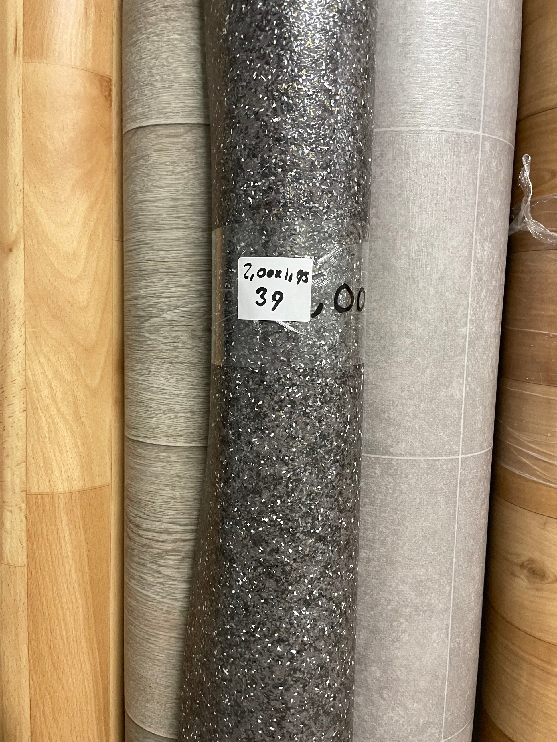Antraciet Granietlook Vinyl Restpartij | 1,95x2,00mtr - Vinylrestpartij.nl 