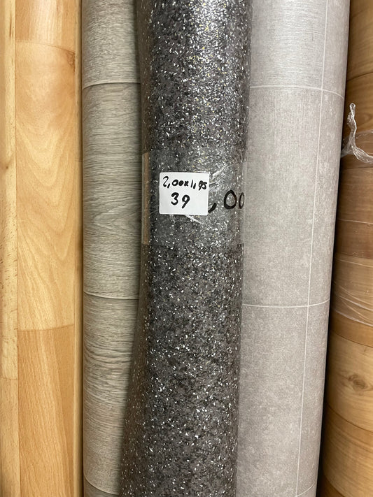 Antraciet Granietlook Vinyl Restpartij | 1,95x2,00mtr - Vinylrestpartij.nl 
