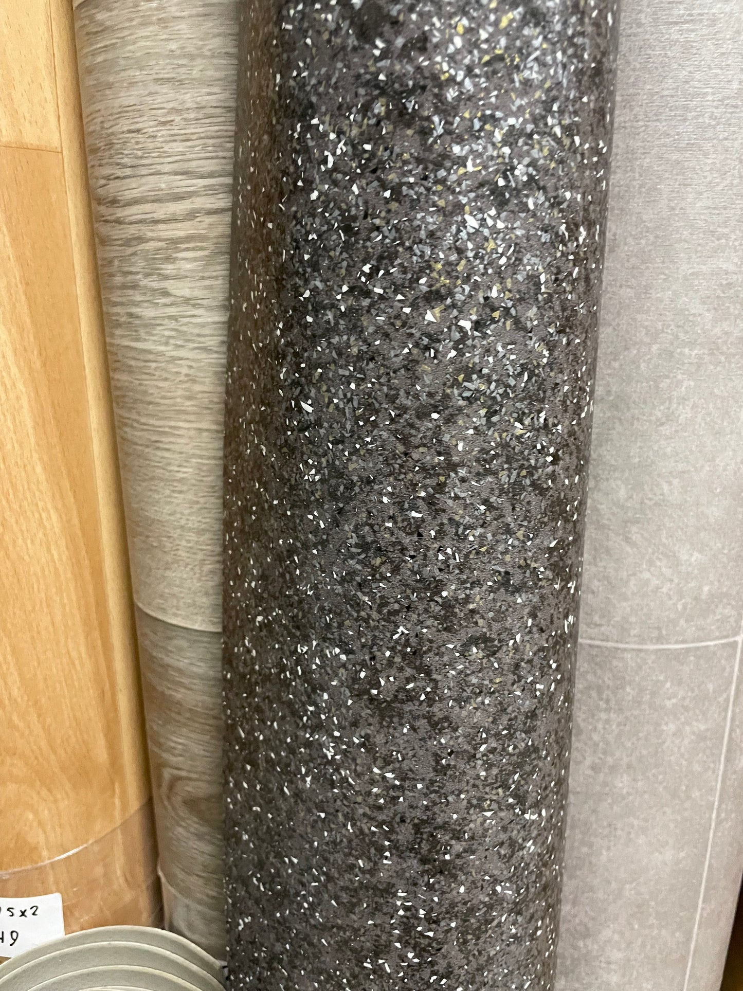 Antraciet Granietlook Vinyl Restpartij | 1,95x2,00mtr - Vinylrestpartij.nl 