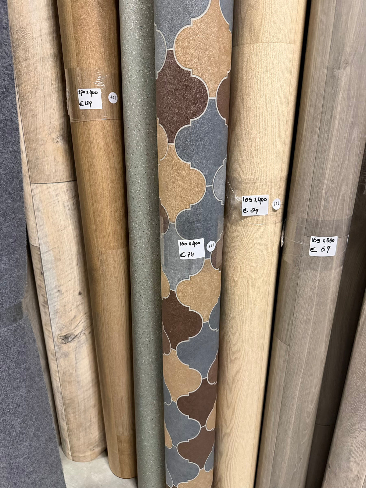 Sierlijk Patroon Gekleurd Vinyl Restpartij | 1,60x4,00mtr (6,4m2)