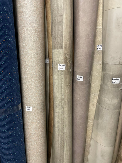 Grijsbruin Vinyl Restpartij | 2,25x4,00mtr