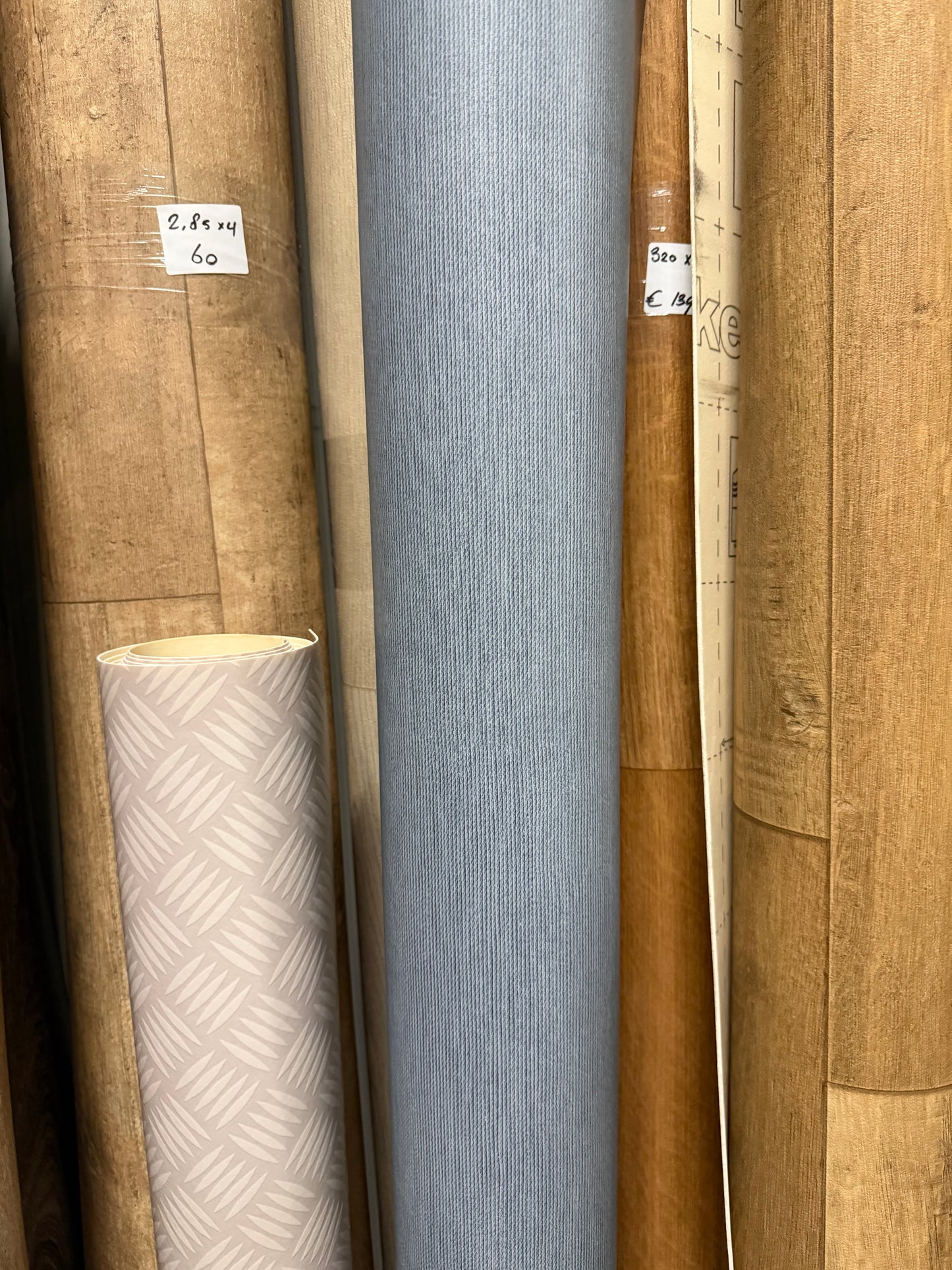 Blauw Textiel Motief Vinyl Restpartij |
1,75x4,00mtr