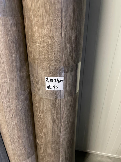 Donkerbruin Eiken Vinyl Restpartij | 2,15x4,00mtr