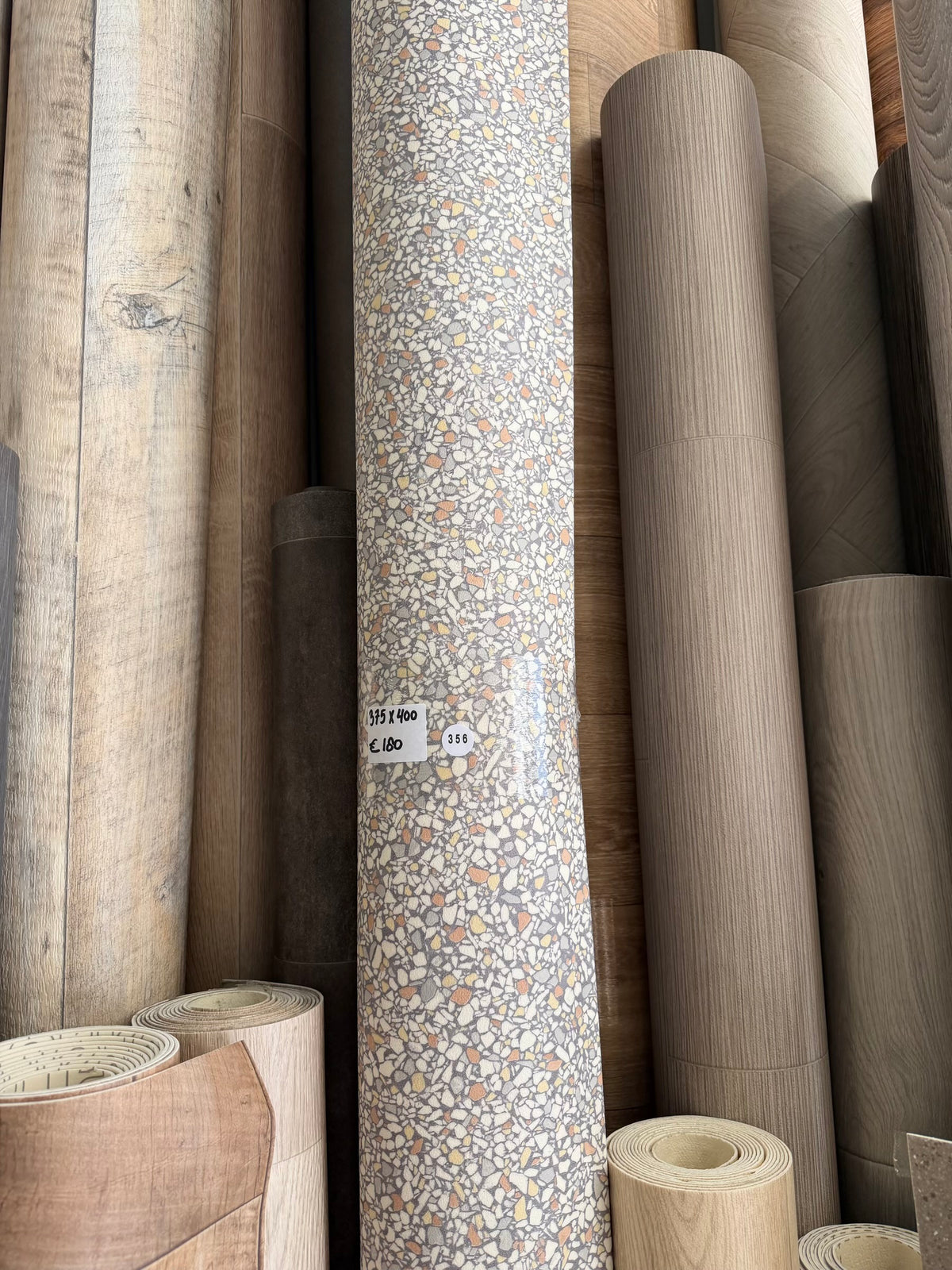 Licht Steenmotief Vinyl Restpartij | 3,75x4,00 (15m2)