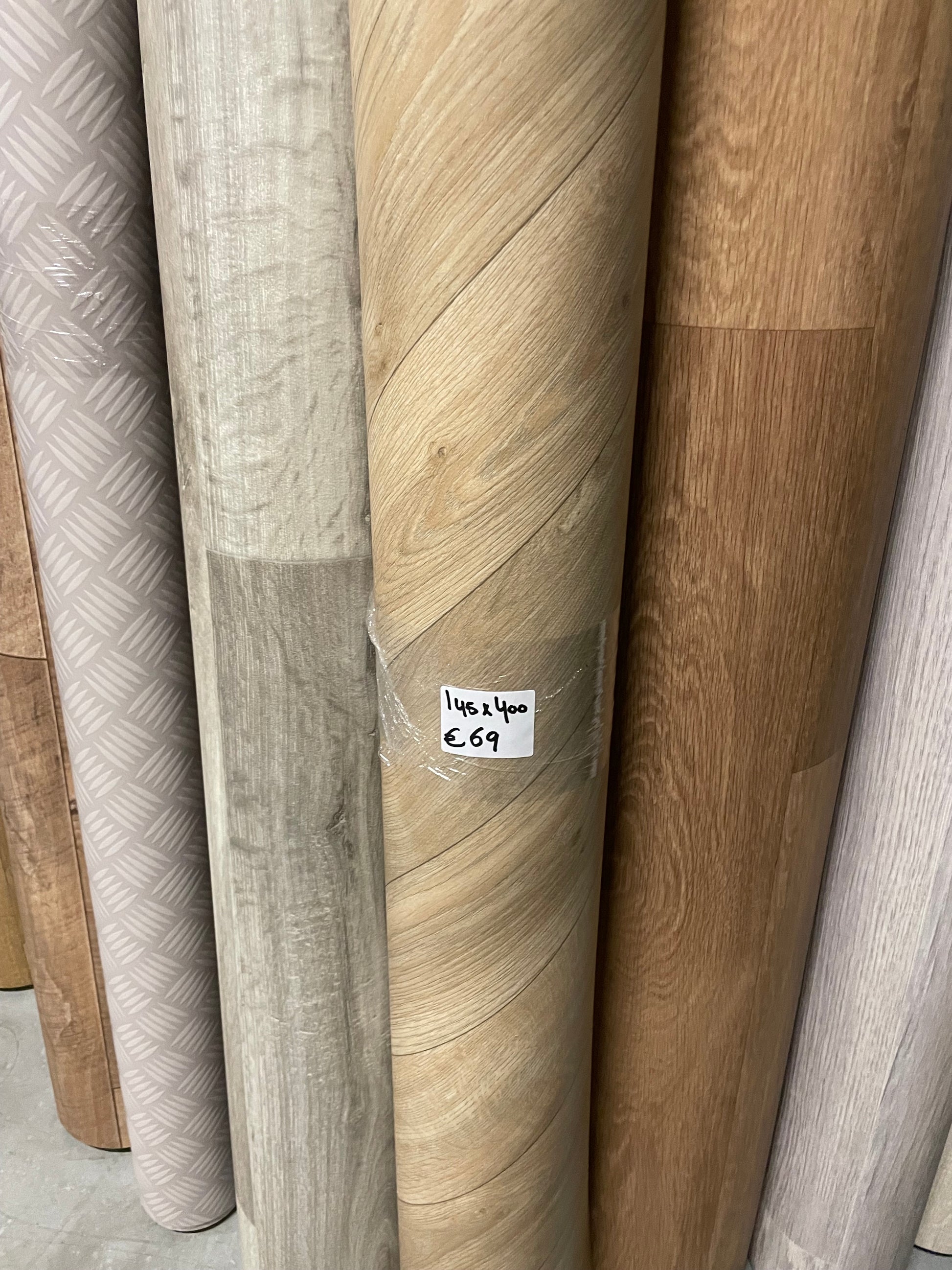 Visgraat Naturel Eiken Vinyl Restpartij | 1,45x4,00mtr - Vinylrestpartij.nl 