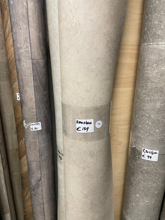 Greige Betonlook Vinyl Restpartij | 2,80x4,00mtr